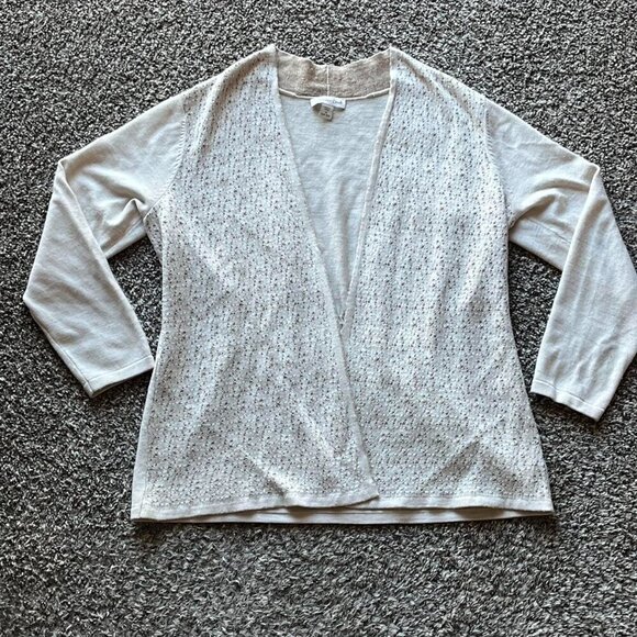 Coldwater Creek Sweaters - 100% Wool Coldwater Creek Cardigan Women 1X Beige Cottagecore Woodsy Countrygirl